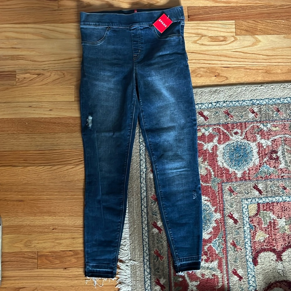 Spanx medium wash distressed size medium jean